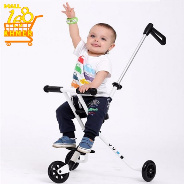 Folding 3-wheel baby stroller 